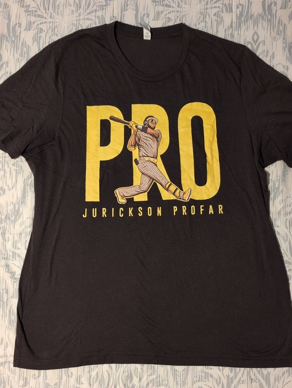 San Diego Padres Jurickson Profar PRO Graphic Tee in Brown Yellow 100% Cotton XL